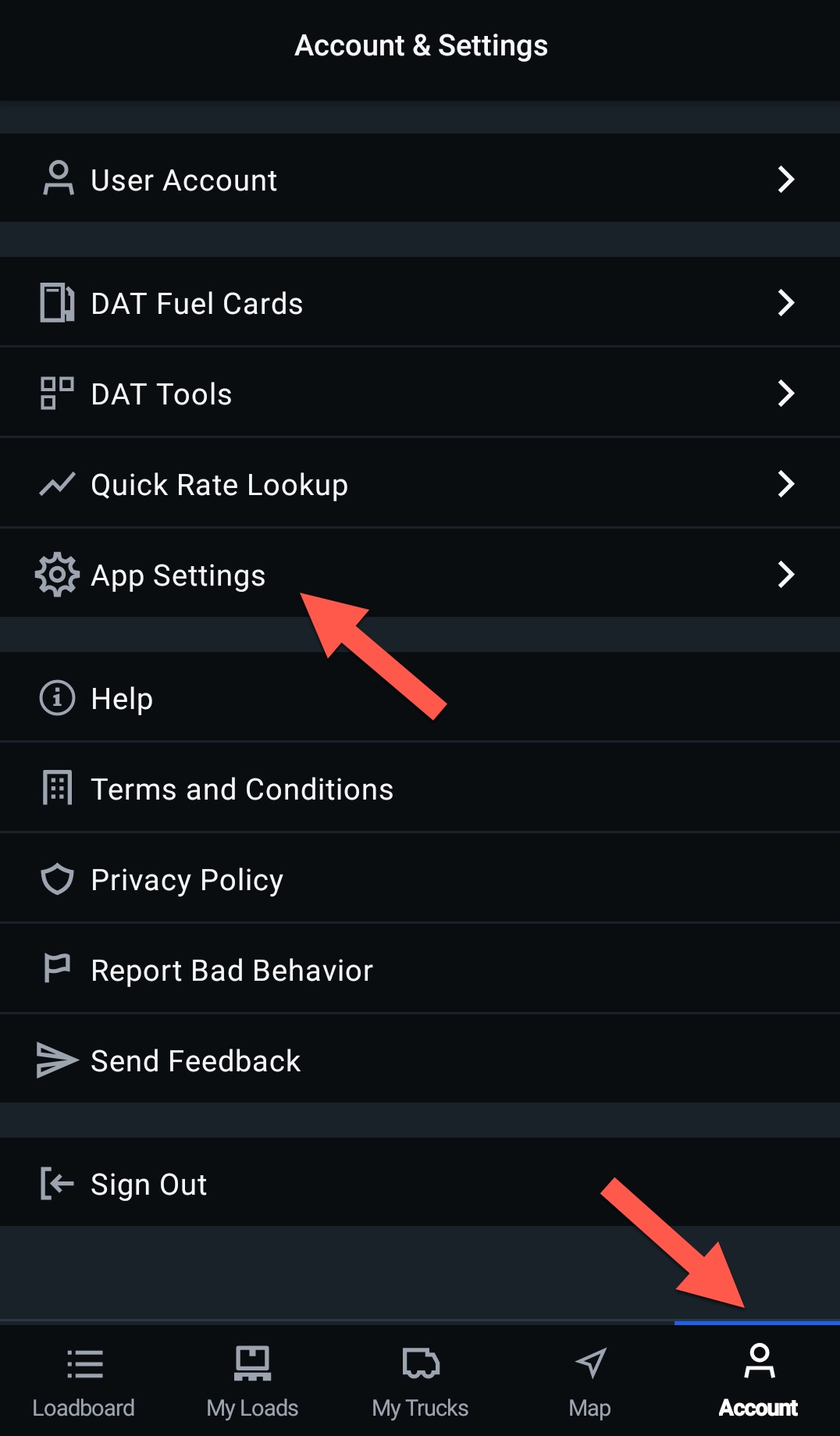 Switch from light to dark mode on your mobile | Welcome to DAT One Help ...