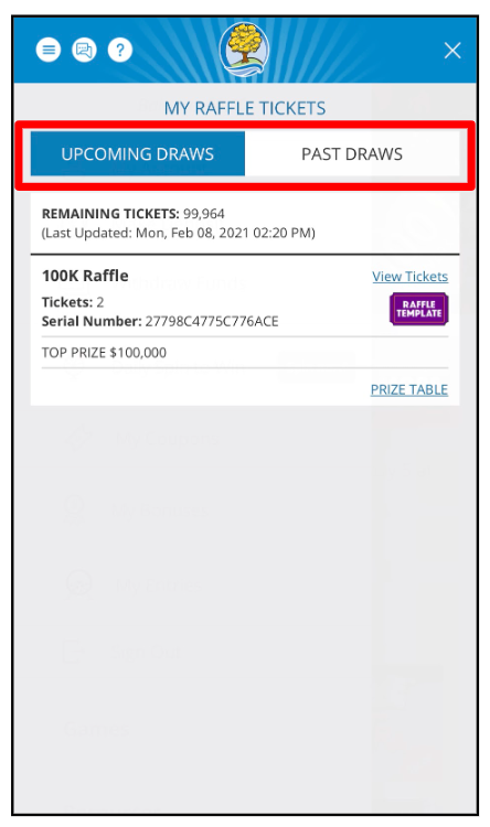 Viewing My Online Raffle Tickets | Michigan Lottery FAQ