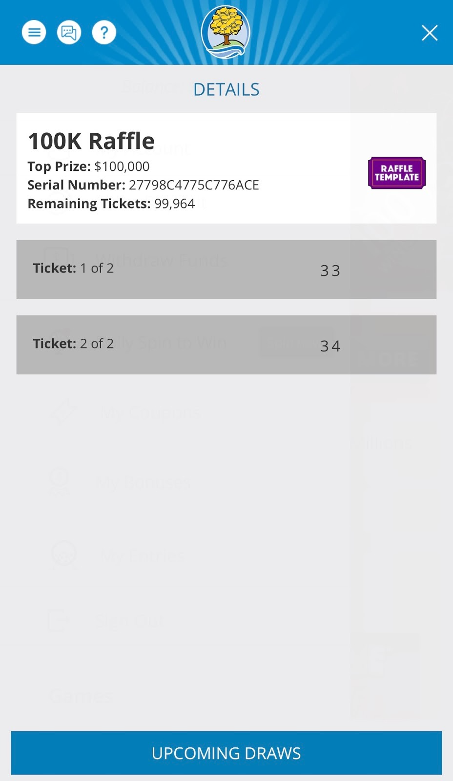 Viewing My Online Raffle Tickets | Michigan Lottery FAQ