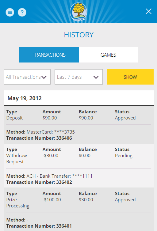 How to View Transactions | Michigan Lottery FAQ