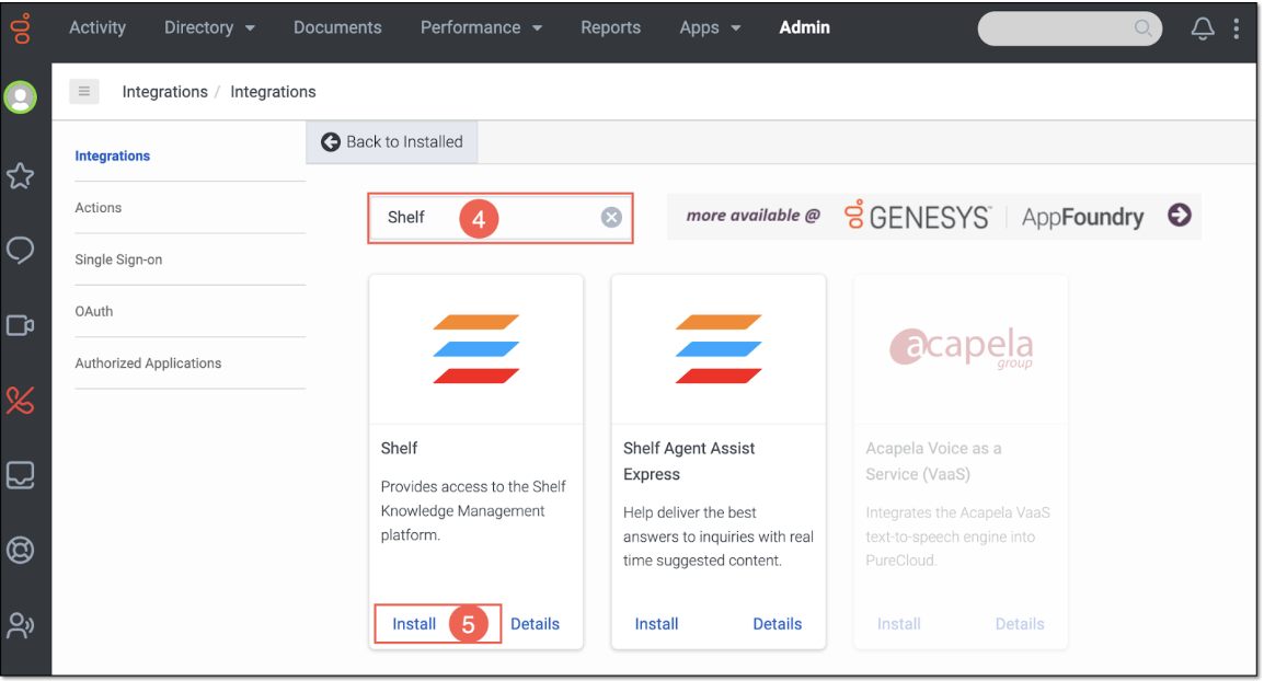 Shelf Genesys Cloud Integration: Shelf App Installation Guide | Shelf ...