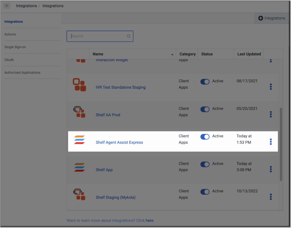 Shelf Answer Assist Integration with Genesys Cloud: Installation ...