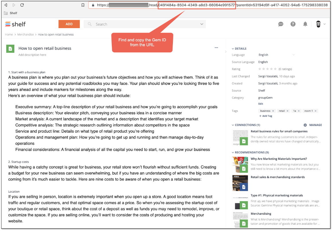Shelf API Token Feature Introductory Guide | Shelf Help Center