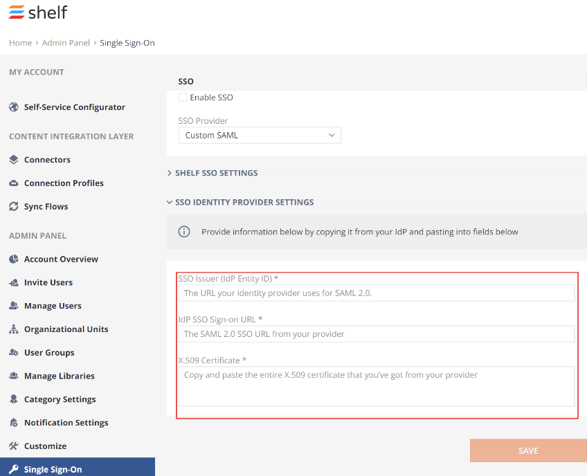 OKTA SAML and SCIM for Shelf Guide | Shelf Help Center
