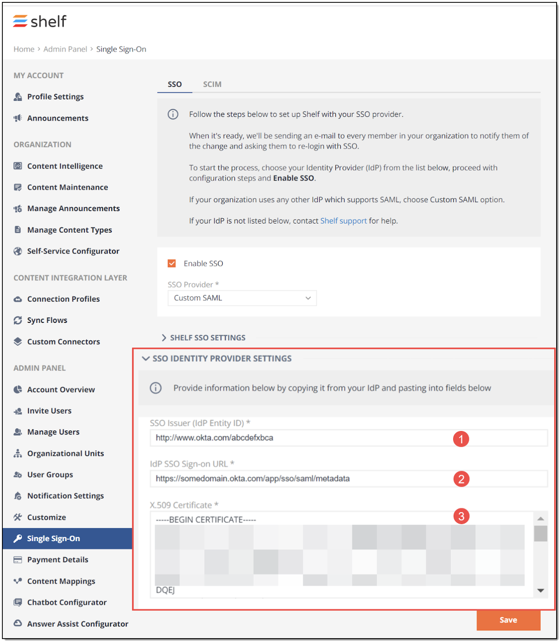 Shelf SAML SSO with SCIM: Okta Setup Guide | Shelf Help Center