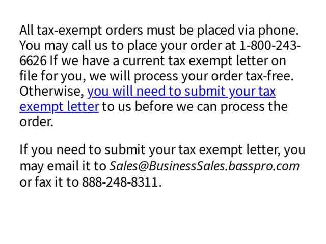 How Do I Apply Tax-Exempt Status to an Order? | Cabela&rsquo;s